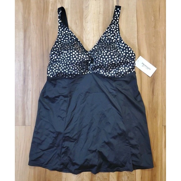 Swimsuits For All Other - Swimsuits For All Swim Dress Women's 20 Black One Piece V-Neck Swimwear Beach